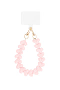 Phone Cord Hearts - Roze