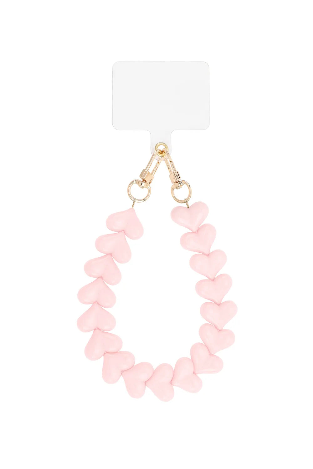 Phone Cord Hearts - Roze