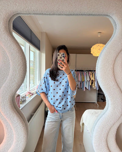 Full Dots Sweatshirt - Blauw/bruin