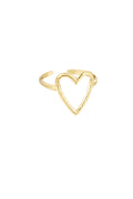 Open Hart Ring - Goud