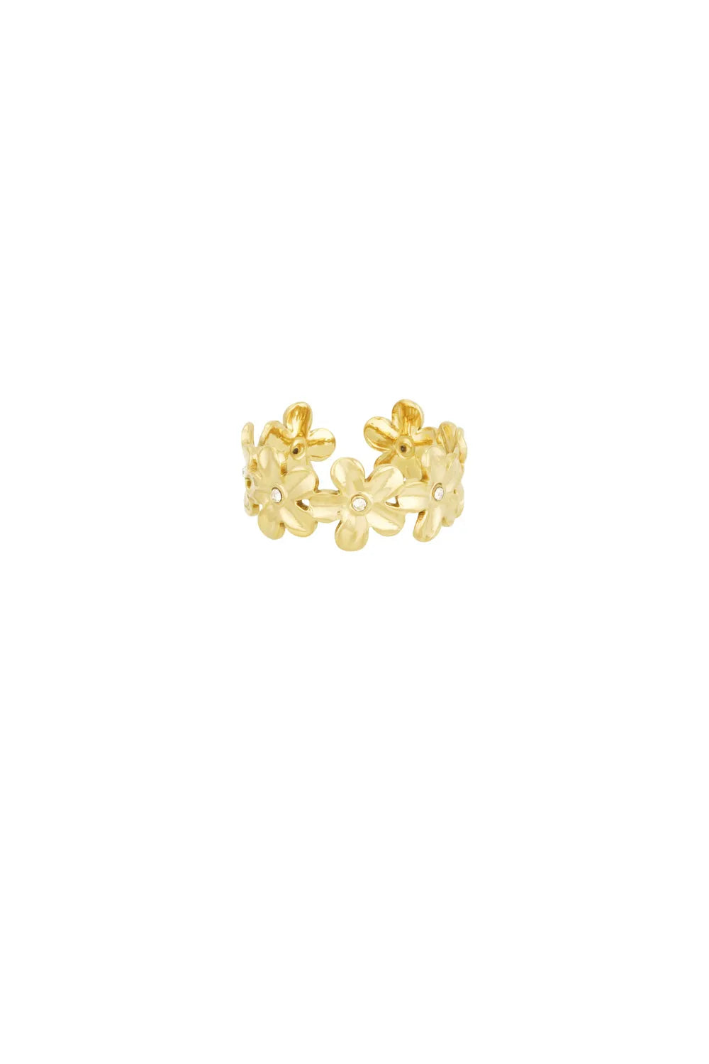 Flower Pearls Ring - Goud