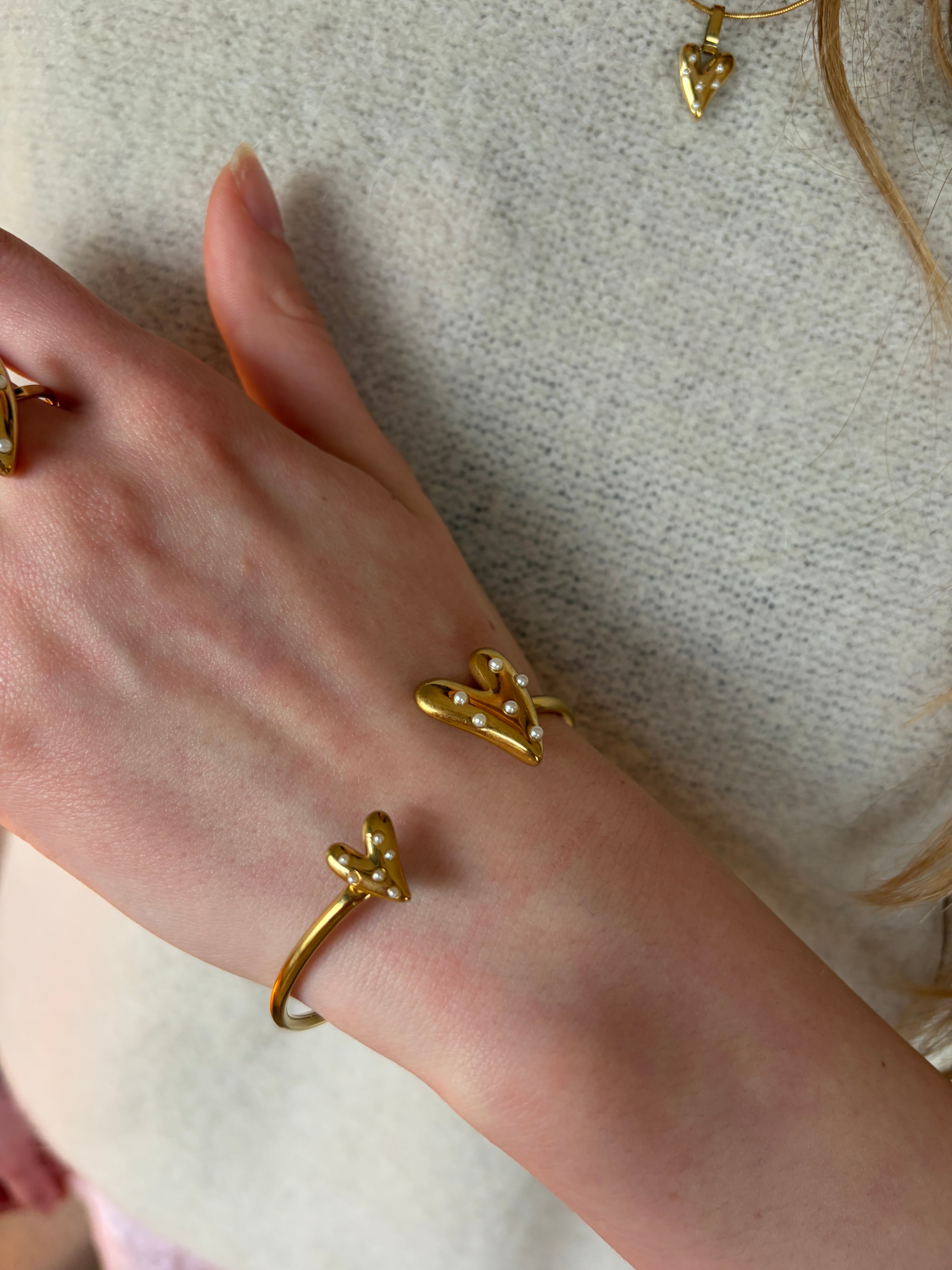 Parel heart - Bangle