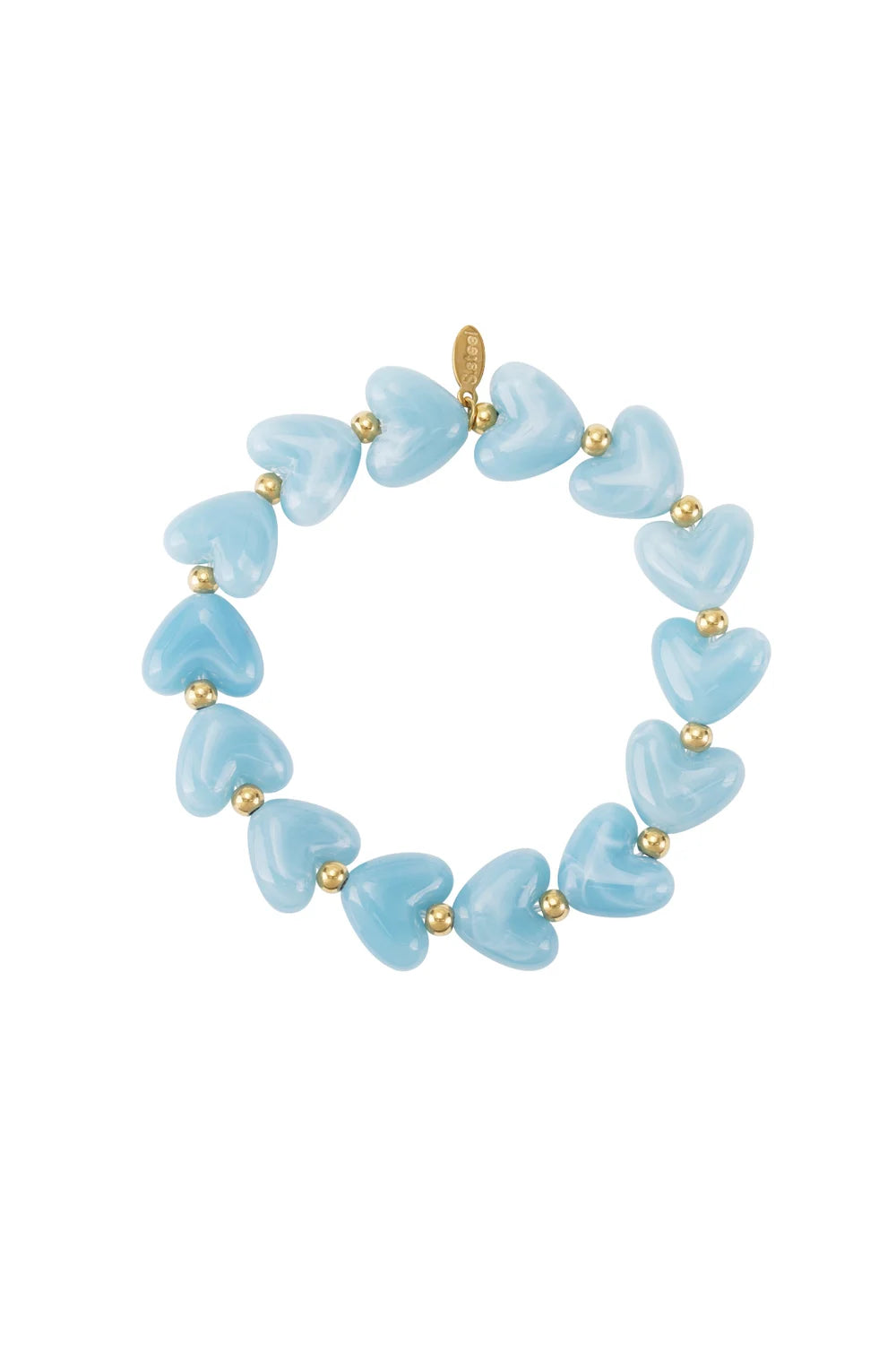 Heart Beads Armband - Blauw