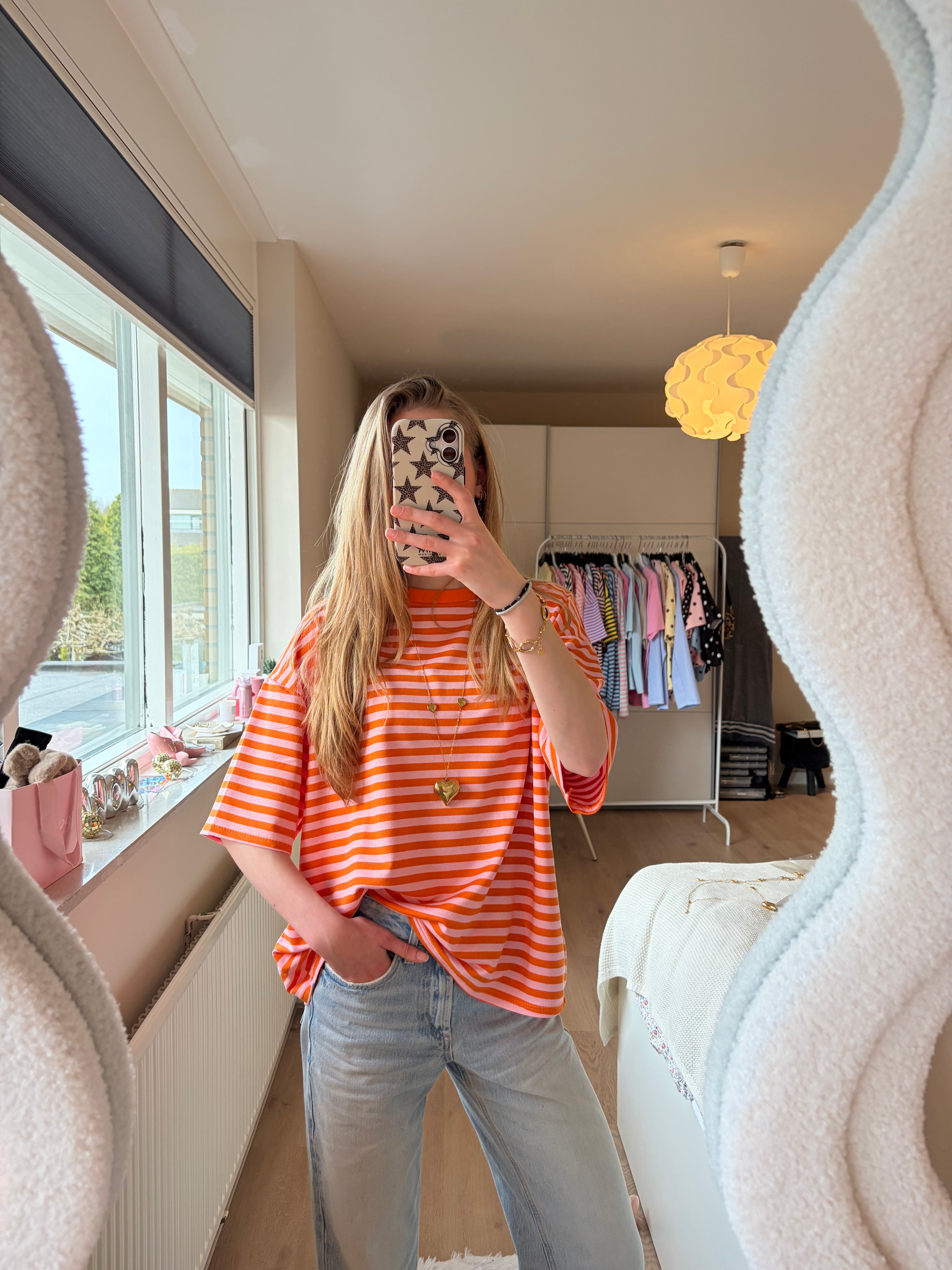 Striped Shirt - Roze/oranje