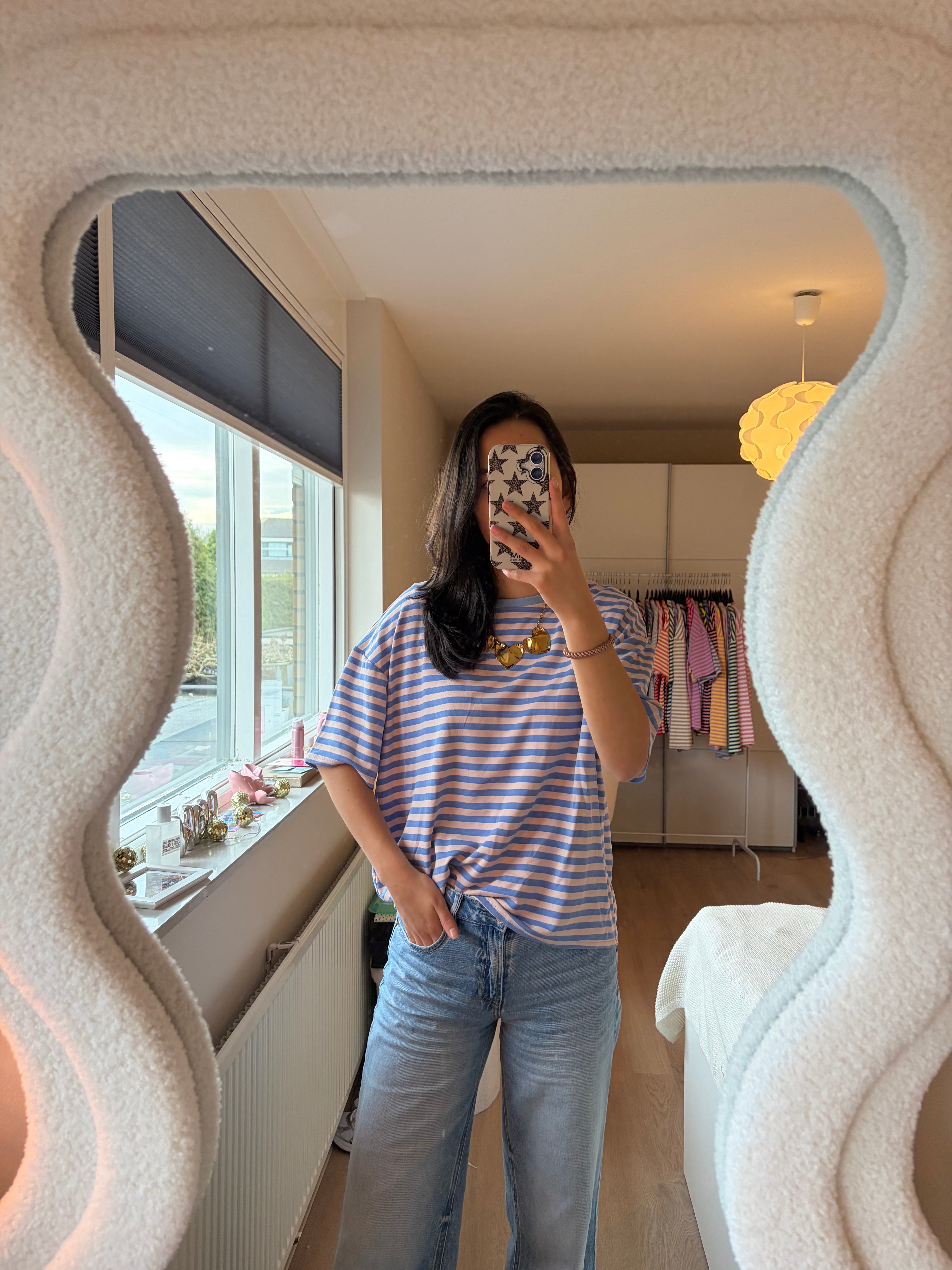 Gestreepte Shortsleeve - Blauw/creme