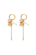 Zeester Oorbellen Roze - Goud