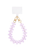 Phone Cord Hearts Clear - Paars