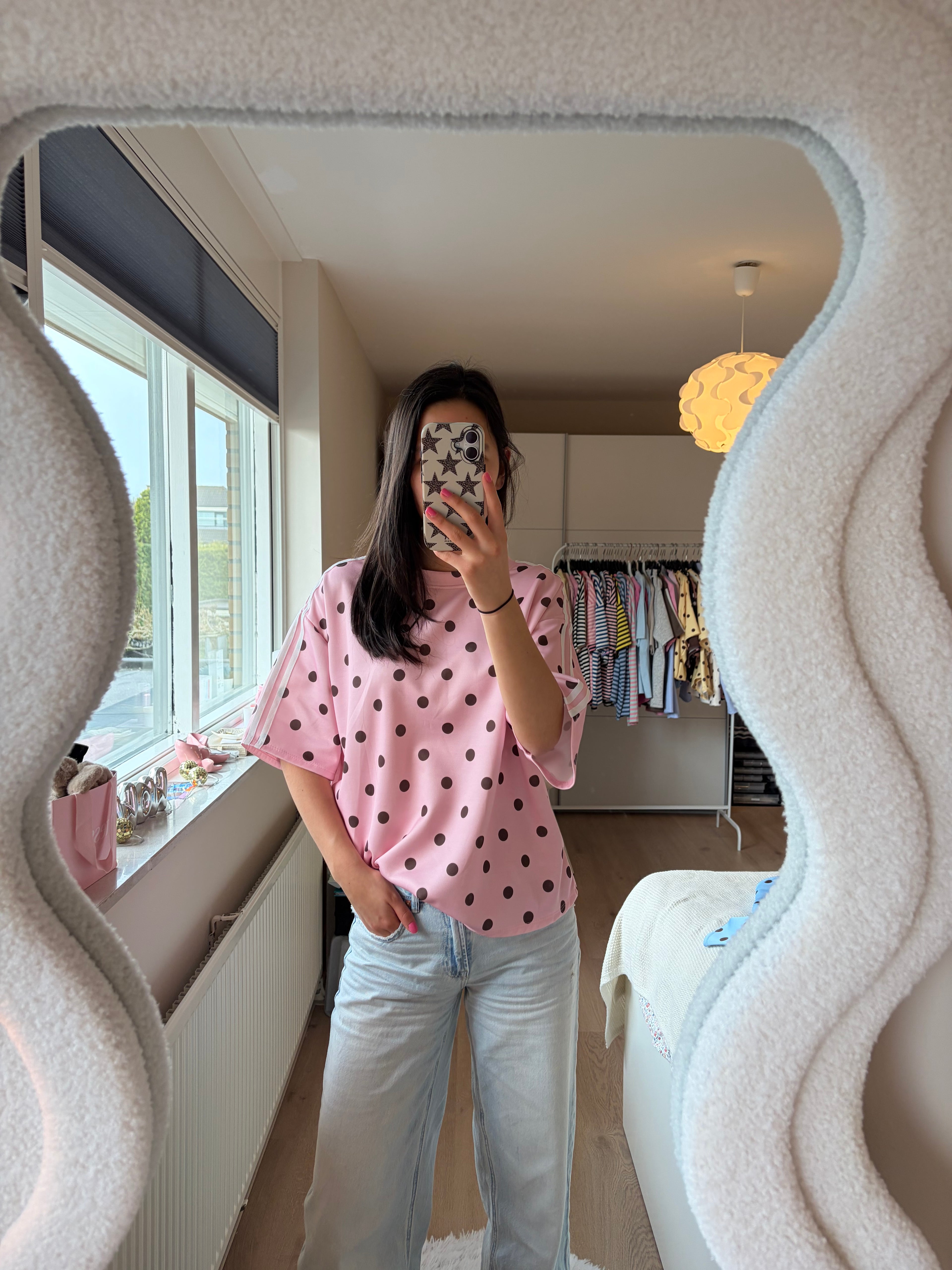 Full Dots Sweatshirt - Roze/bruin