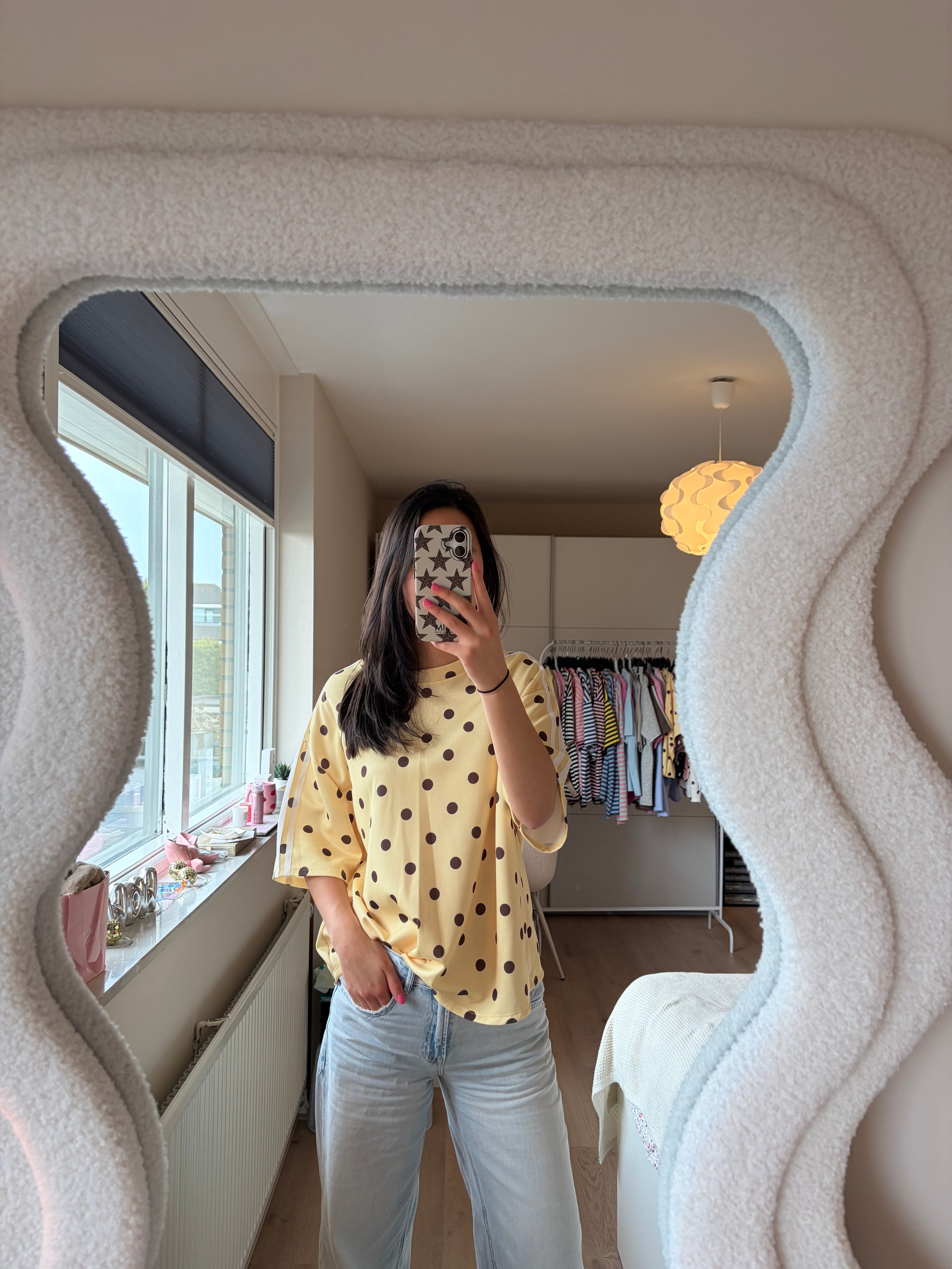 Full Dots Sweatshirt - Geel/bruin