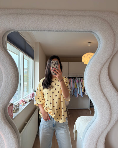 Full Dots Sweatshirt - Geel/bruin