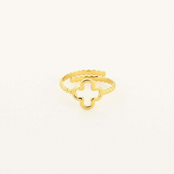 Open Klaver Ring - Goud