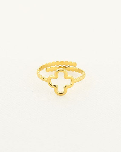 Open Klaver Ring - Goud