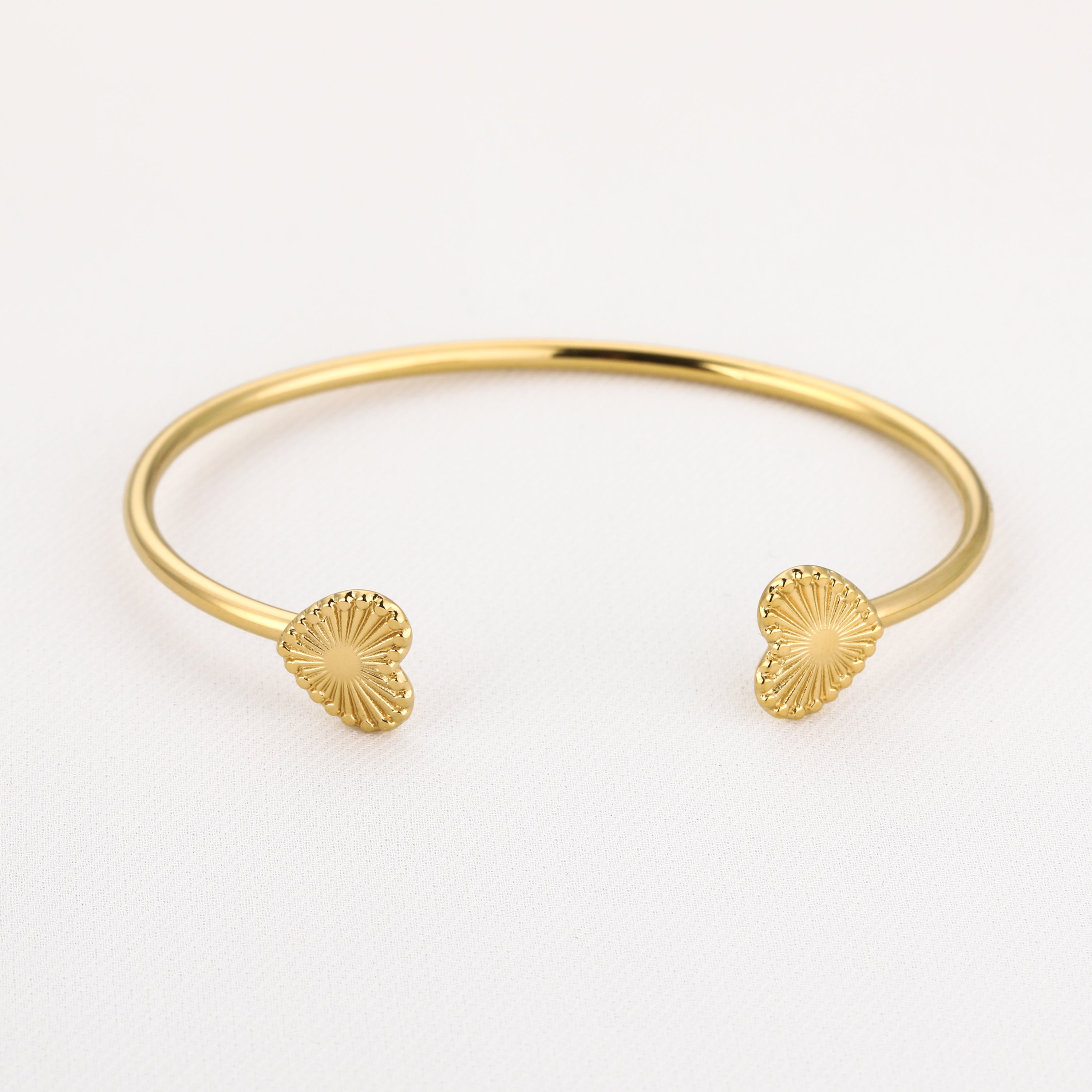Double Heart Bangle
