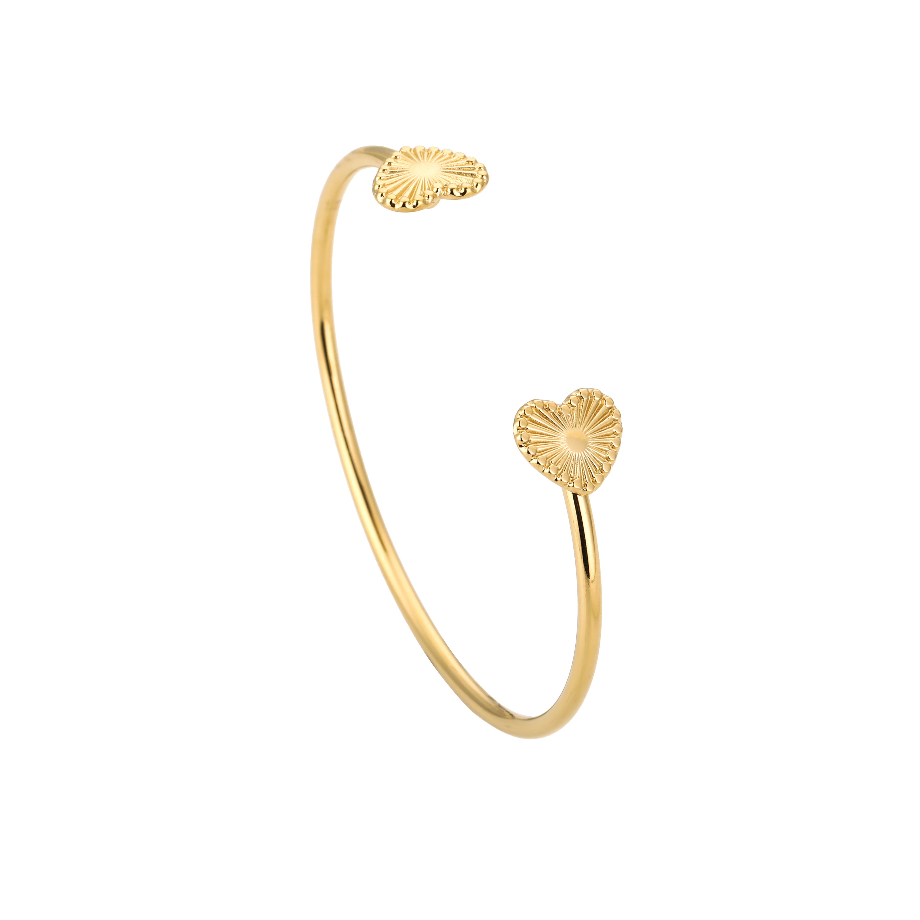 Double Heart Bangle
