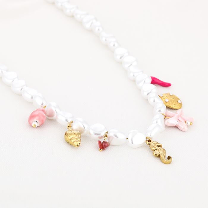 Pearls Ketting Sea - Goud