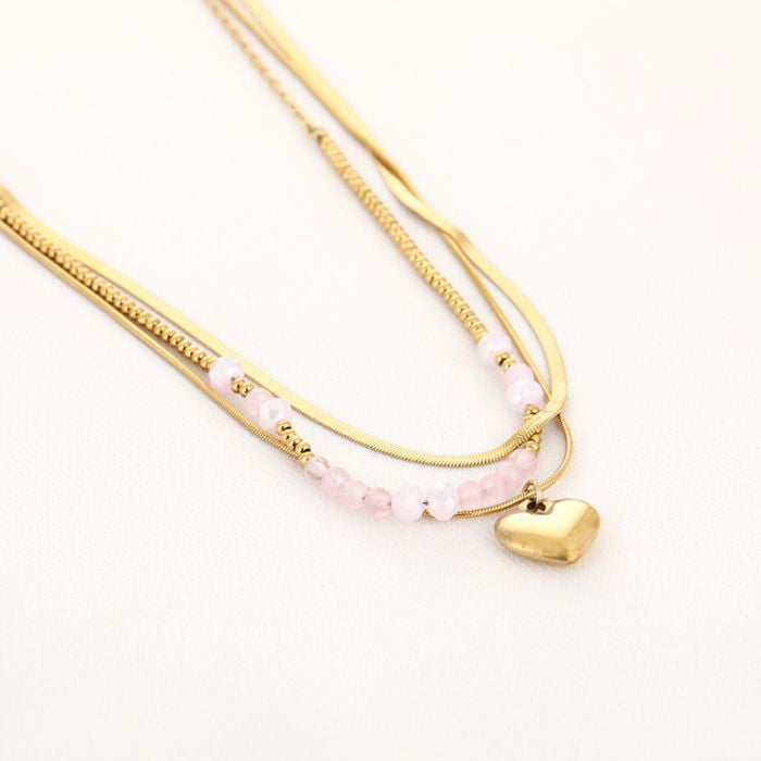 Festive Ketting Pink - Goud