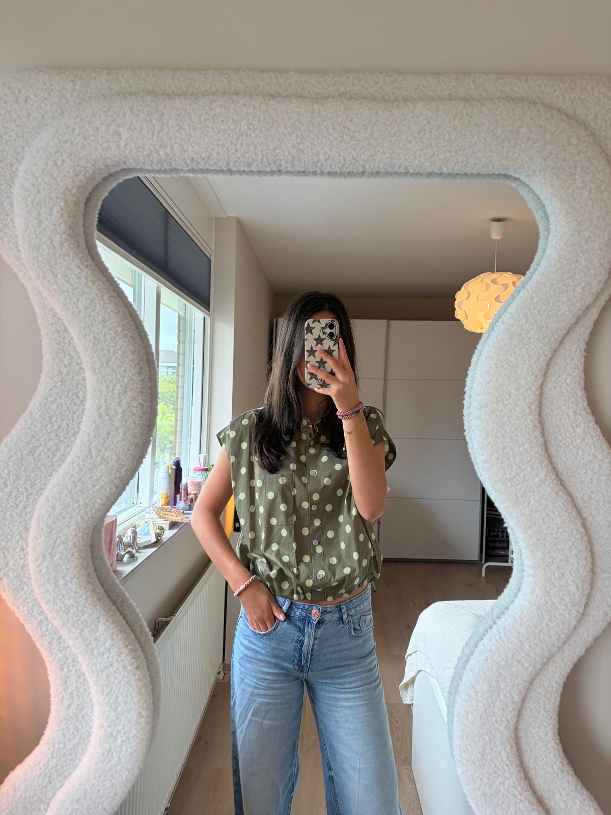 Liya Blouse - Groen/lichtgroen