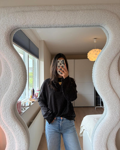 Fringe Longsleeve - Zwart