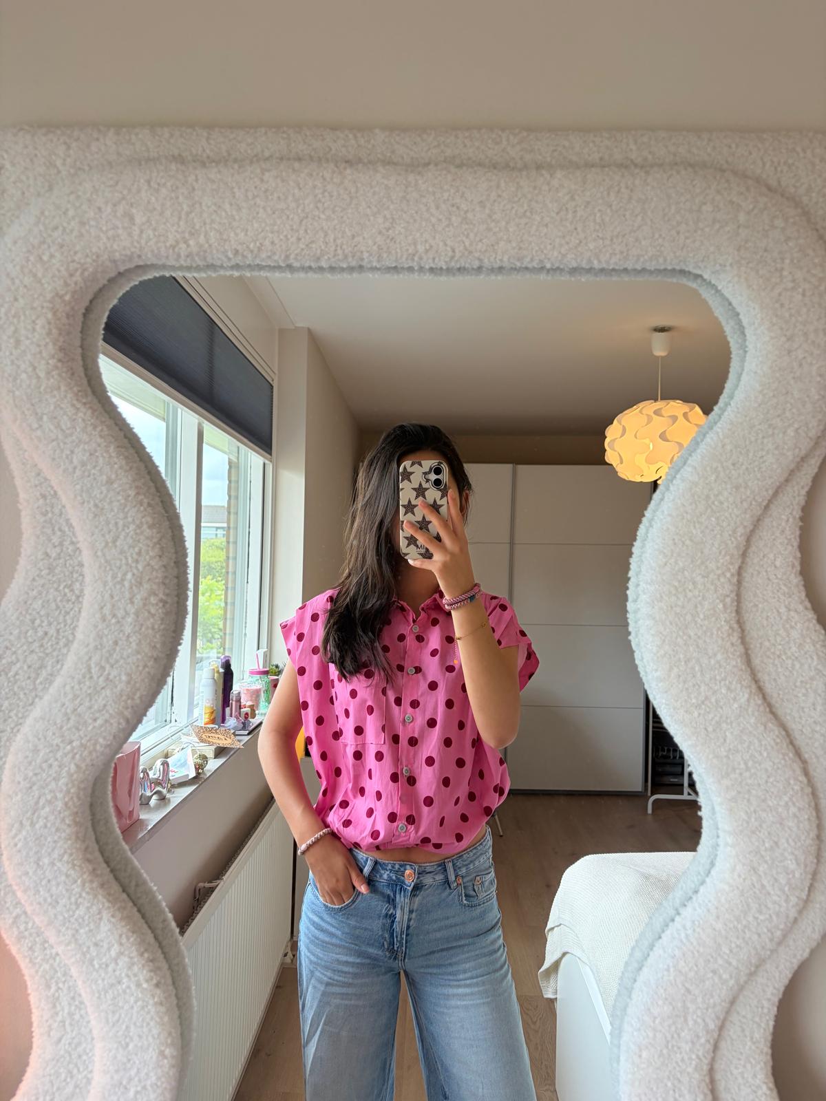 Liya Blouse - Roze/Rood