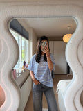 Striped Saint Tropez Shirt - Lichtblauw/Wit