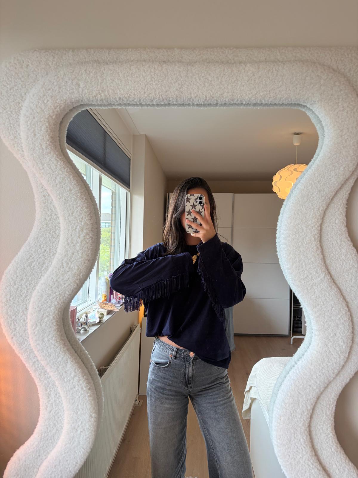 Fringe Longsleeve - Navy