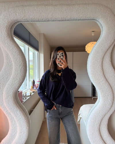 Fringe Longsleeve - Navy