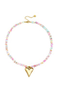 Beads Colorful Ketting - Goud