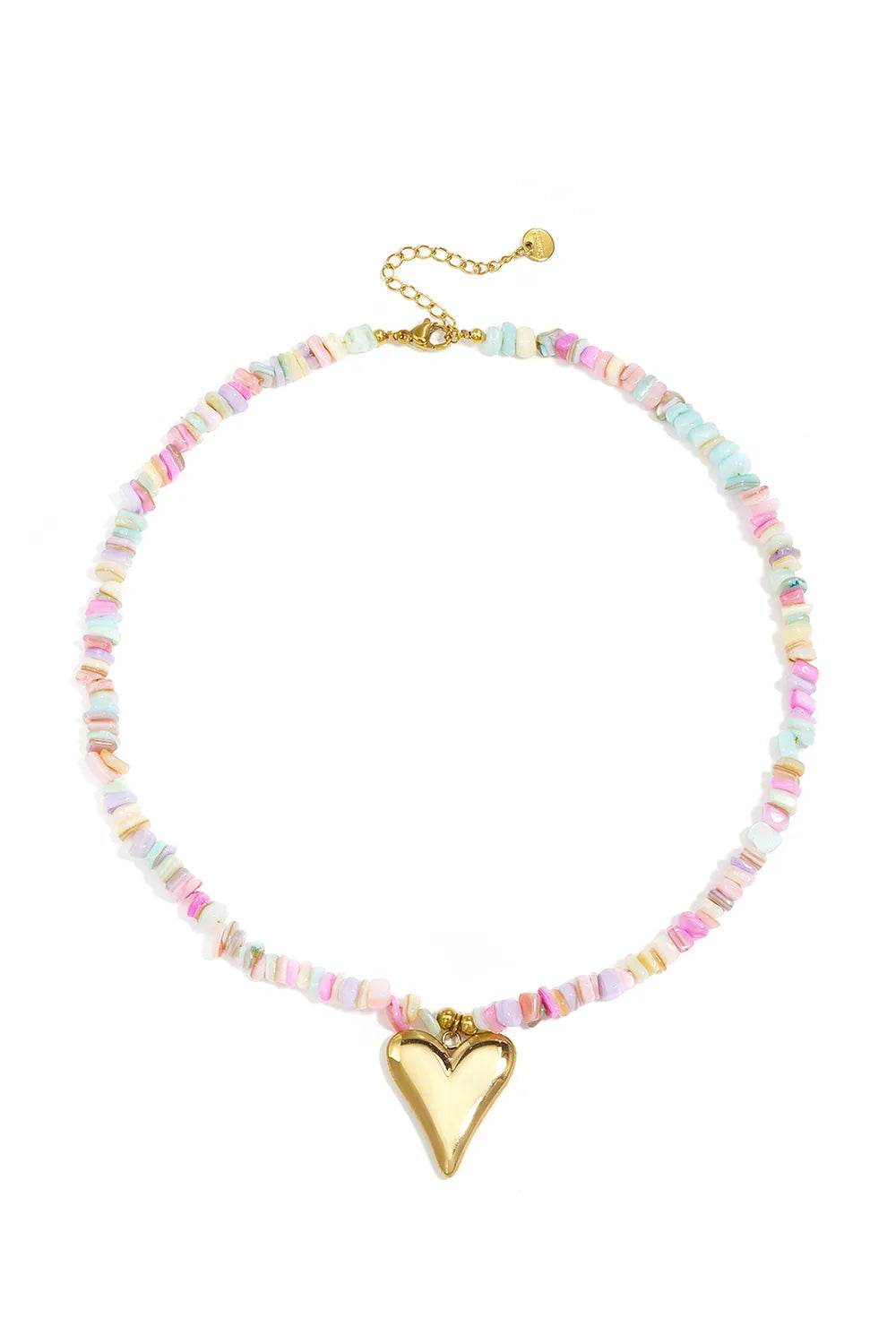 Beads Colorful Ketting - Goud